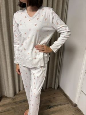 PYJAMA LANGE MOUWEN 0519 CIEL