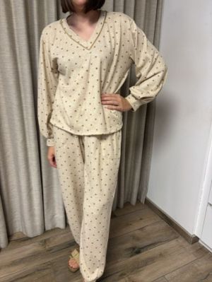 PYJAMA LANGE MOUWEN 0069 BEIGE