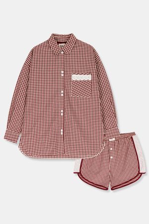 PYJAMA SHORT 969 BORDEAUX RU