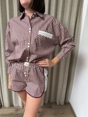 PYJAMA SHORT 969 BORDEAUX RU