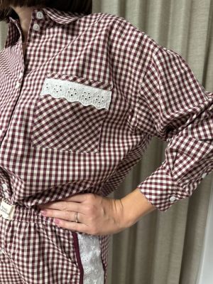 PYJAMA SHORT 969 BORDEAUX RU